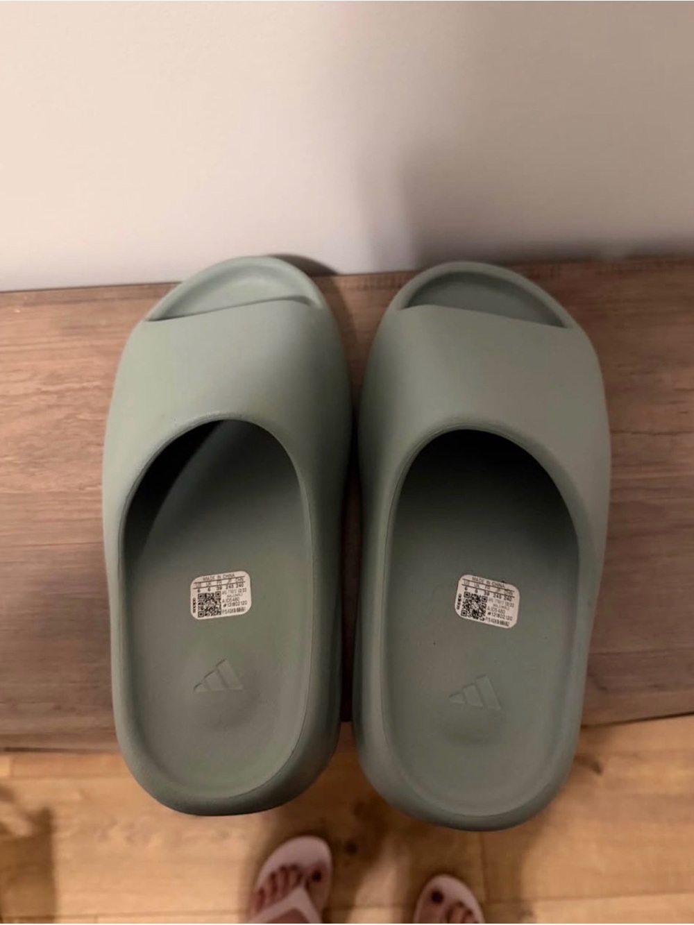 adidas Chunky Slide Sandals in Sage Green